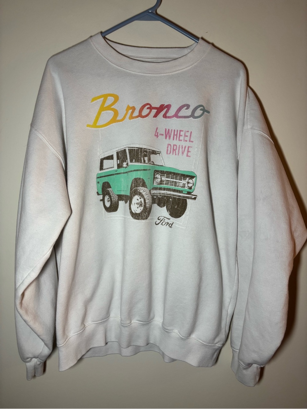 Ford Bronco White Crewneck Sweatshirt